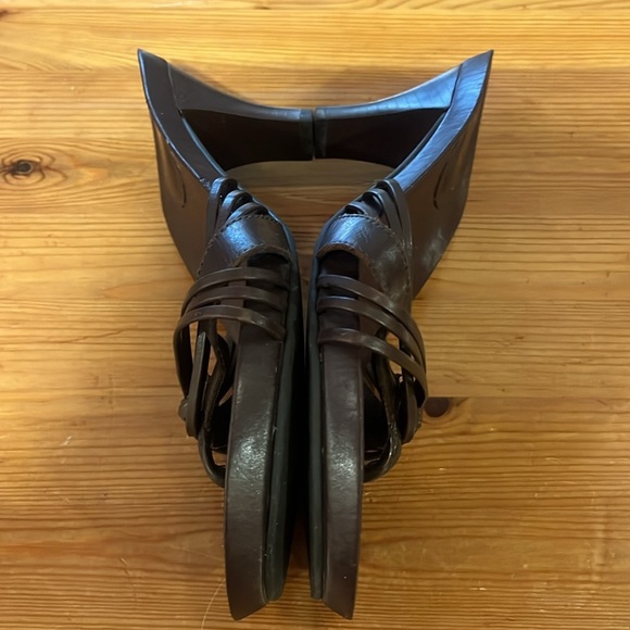 Mia leather sandals chocolate brown made in Brazil size 9M - Picture 6 of 9